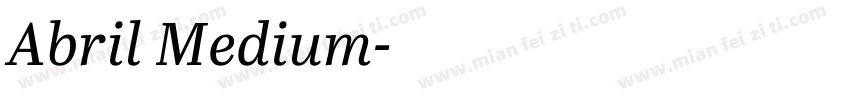 Abril Medium字体转换